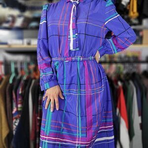 Vintage Lady Carol Petites 1970s Polyester Dress - Women's Petite